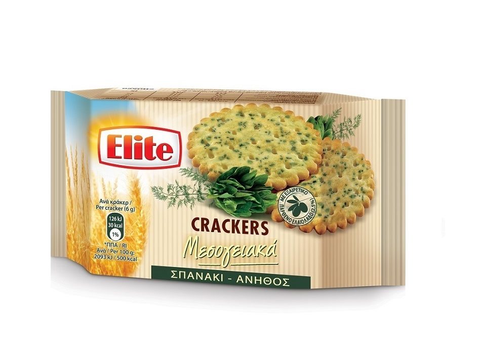 Elite Crackers Μεσογειακά Σπανάκι & Άνηθος