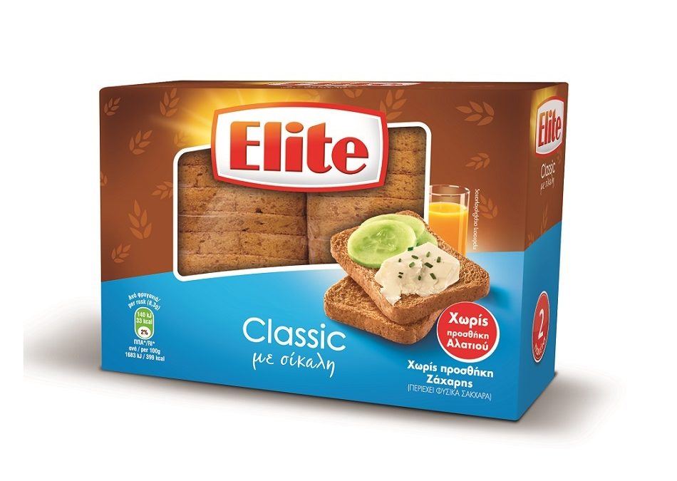 Elite Classic με Σίκαλη χωρίς προσθήκη αλατιού & ζάχαρης