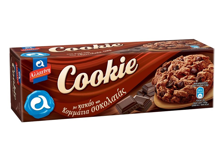 Αλλατίνη Cookie με Κακάο και Κομμάτια Σοκολάτας
