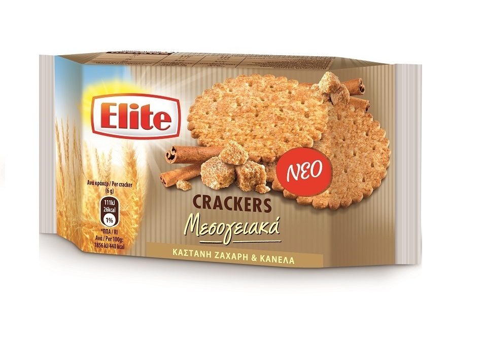Elite Crackers Μεσογειακά Ζάχαρη & Κανέλα