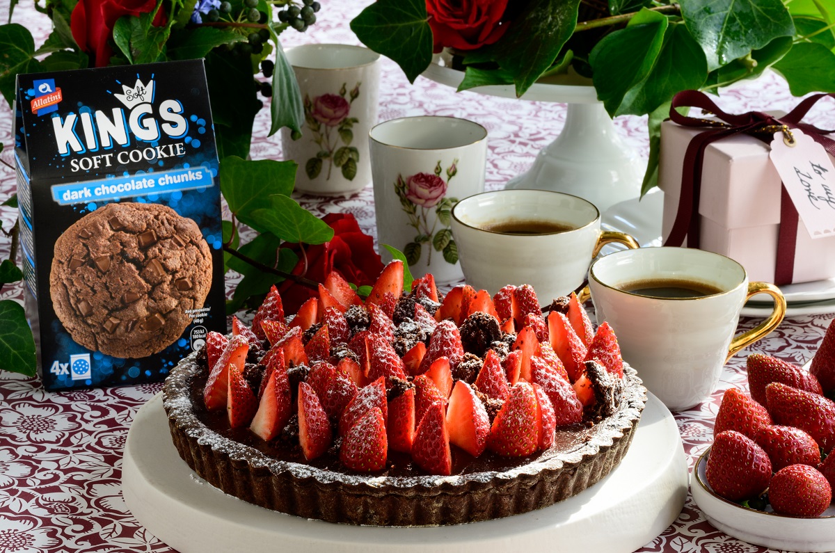 Σοκολατένια Τάρτα με Φράουλες