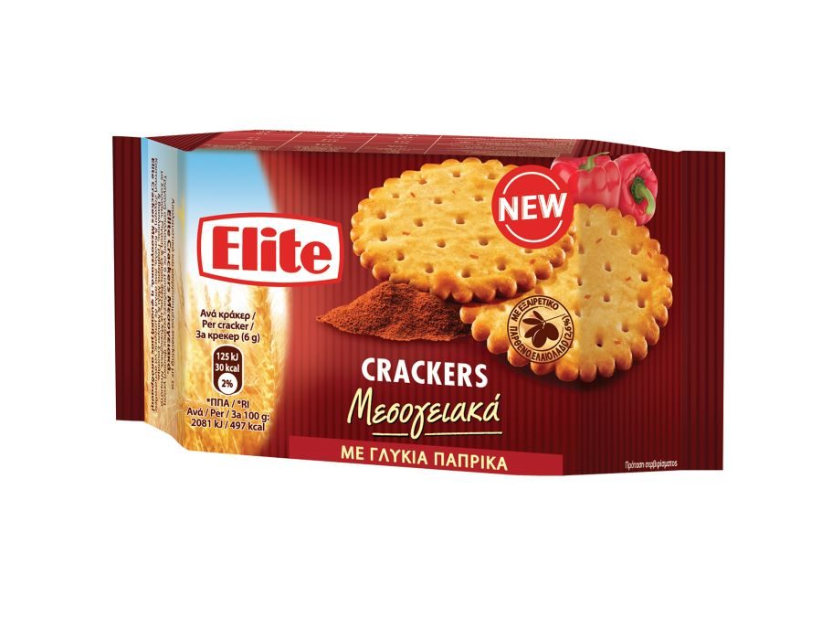 Elite Crackers Μεσογειακά Με Γλυκιά Πάπρικα