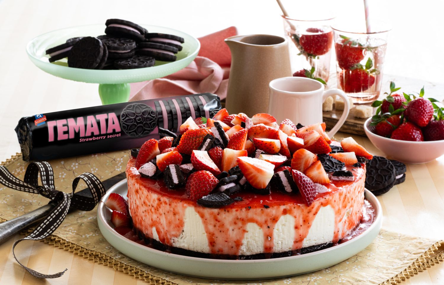 Cheesecake με φράουλες